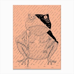 Toad In The Rain Canvas Print