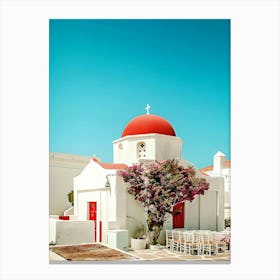 Church In Mykonos, Greece Canvas Print