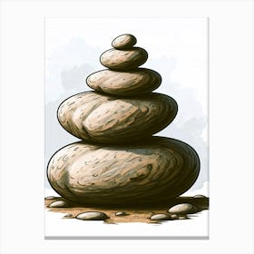 Stack Of Stones 1 Canvas Print