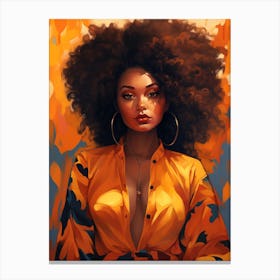 Afro Girl 19 Canvas Print