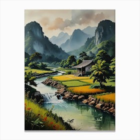 Peaceful Village Canvas Print