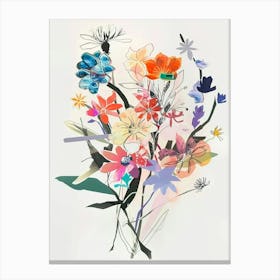 Edelweiss Collage Flower Bouquet Canvas Print