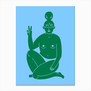 V Green Version Canvas Print