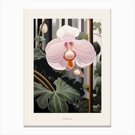 Flower Illustration Orchid 1 Poster Canvas Print