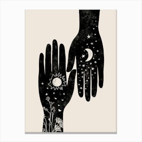 Hamsa Day and Night Canvas Print