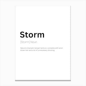 Storm Definition Meaning Canvas Print