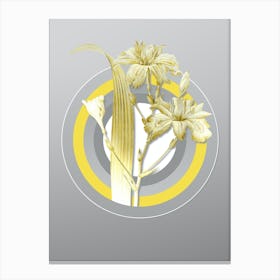 Botanical Butterfly Flower Iris Fimbriata in Yellow and Gray Gradient n.202 Canvas Print