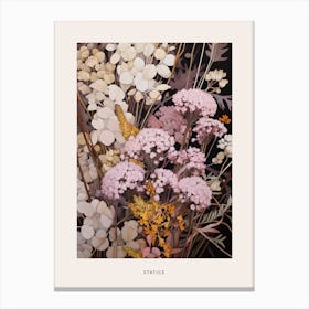 Flower Illustration Statice 3 Poster Canvas Print