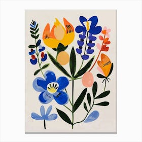 Painted Florals Bluebonnet 3 Canvas Print