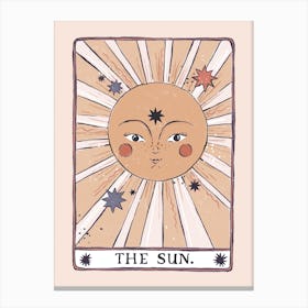 Tarot Card Sun Canvas Print