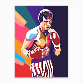 Sylvester Stallone Rocky Balboa wpap art style Canvas Print