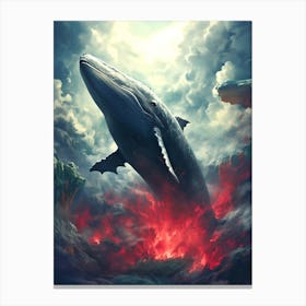 Whale In The Sky 3 Canvas Print