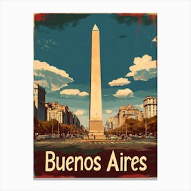 Aihrgdesign A Vintage Travel Poster Of Buenos Aires Canvas Print