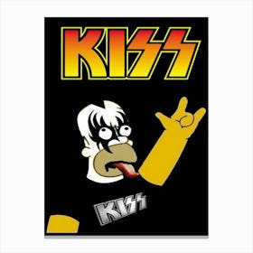 Krollman Kiss Band Best Art 6 Greeting Card Canvas Print