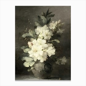 Vase Of White Flowers Canvas Print