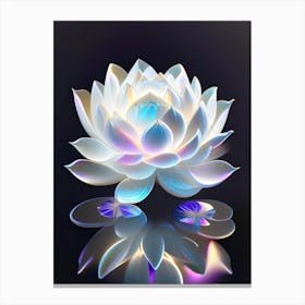 White Lotus Holographic 1 Canvas Print