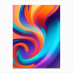 Abstract Colorful Waves Vertical Composition 82 Canvas Print