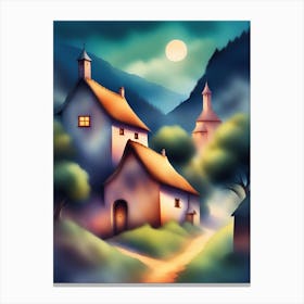 House In The Mountains Canvas Print