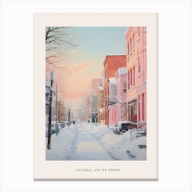 Dreamy Winter Painting Poster Chicago Usa 5 Canvas Print