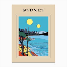 Minimal Design Style Of Sydney, Australia 3 Poster Canvas Print