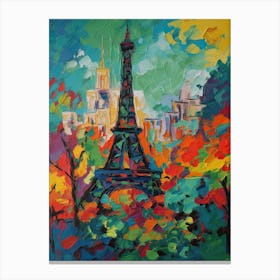 Eiffel Tower Paris France Henri Matisse Style 16 Canvas Print