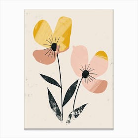 Springfield Flower Market Boho Minimalist Style Canvas Print