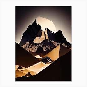 Masada National Park Israel Cut Out Paper Canvas Print
