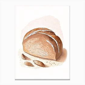 Rye Bread Bakery Product Quentin Blake Illustration Canvas Print
