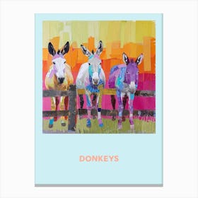 Donkeys Collage Poster 1 Canvas Print