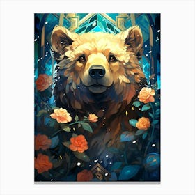 Bear In The Snow Canvas Print