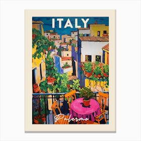Palermo Italy 1 Fauvist Painting Travel Poster Canvas Print
