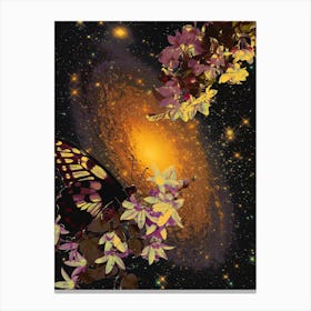 Surreal Science Fantasy Galaxy Butterflies Canvas Print