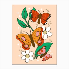 Vintage Butterflies Canvas Print