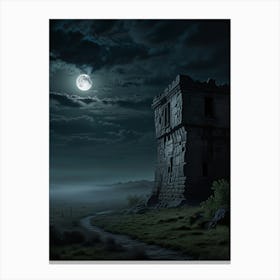 Castle At Night Canvas Print