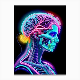 Neon Skull 33 Canvas Print