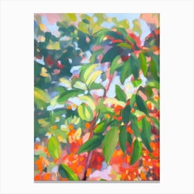 Hawaiian Schefflera Impressionist Painting Plant Canvas Print