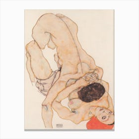 Lesbian Lovers (1914), Egon Schiele Canvas Print