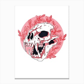 undead nature skull Canvas Print