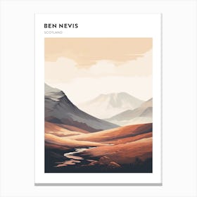Ben Nevis Scotland 1 Hiking Trail Landscape Poster Canvas Print