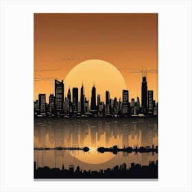 Urban Skyline Art Print (2) Canvas Print