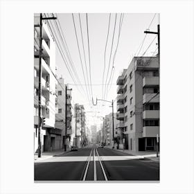 Tel Aviv, Israel, Photography In Black And White 4 Canvas Print