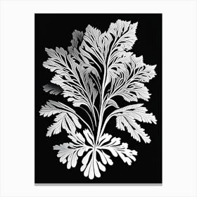 Parsley Leaf Linocut 2 Canvas Print