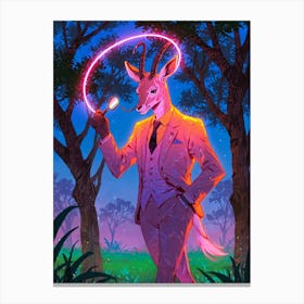 Deer In A Suit Canvas Print