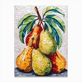 Mosaic Pears Canvas Print