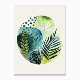 Ferns And Leaves Canvas Print