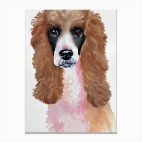 Poodle 4 Watercolour dog Canvas Print