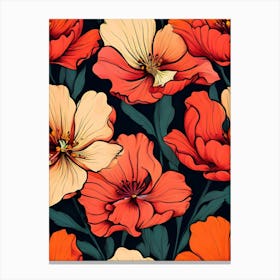 Seamless Floral Pattern 37 Canvas Print