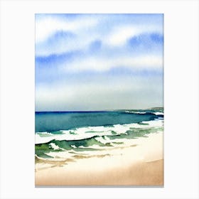 Outer Banks Beach, North Carolina Watercolour Canvas Print