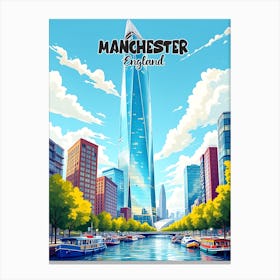 Manchester Vintage Art V 02 Canvas Print