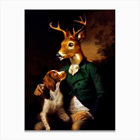 Kind Hunter Cito The Deer Pet Portraits Canvas Print